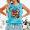 Fantasy Drama Tragedy Books Subtle Reader Librarian Flower Comfort Colors Tank Top Light Green