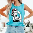 Female Librarian Rosie Riveter Book Guardian Woman Comfort Colors Tank Top Light Green Female Librarian Rosie Riveter Book Guardian Woman Comfort Colors Tank Top Light Green