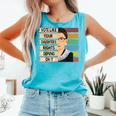 Feminist Ruth Bader Ginsburg RBG Quote Girl With Book Women Comfort Colors Tank Top Light Green