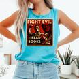 Fight Evil Read Books Propaganda Poster Comfort Colors Tank Top Light Green Fight Evil Read Books Propaganda Poster Comfort Colors Tank Top Light Green