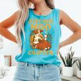 Floral Cow Reading Pun Just One More Chapter Cozy Book Lover Comfort Colors Tank Top Light Green