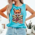 Fox Read Books Be Kind Stay Weird Reader Cute Nerd Bookworm Comfort Colors Tank Top Light Green