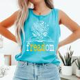 Freadom Freedom Read Banned Books Librarians Comfort Colors Tank Top Light Green