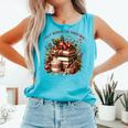 Fully Booked For Christmas Cozy Holiday Books Winter Reading Comfort Colors Tank Top Light Green Fully Booked For Christmas Cozy Holiday Books Winter Reading Comfort Colors Tank Top Light Green