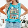 Ghost Book Reading Books Lover Teacher Happy Halloween Comfort Colors Tank Top Light Green Ghost Book Reading Books Lover Teacher Happy Halloween Comfort Colors Tank Top Light Green