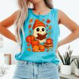 Ghost Reading Book Lovers Autumn Fall Halloween Comfort Colors Tank Top Light Green