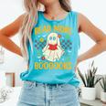 Ghost Reading Books Teacher Student Halloween Read More Book Comfort Colors Tank Top Light Green