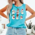 Ghost Santa Elf Squad Read Books Bookish Librarian Christmas Comfort Colors Tank Top Light Green