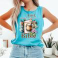 Girl Read Your Bible Christian Faith Jesus Book Comfort Colors Tank Top Light Green