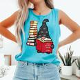Gnome Read Reading Book Librarian Across America Women Kids Comfort Colors Tank Top Light Green