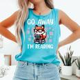 Go Away I'm Reading Book Reader Cute Fox Loves Books Comfort Colors Tank Top Light Green Go Away I'm Reading Book Reader Cute Fox Loves Books Comfort Colors Tank Top Light Green