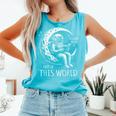 A Good Book Is Out Of This World Kids Reading Imagination Comfort Colors Tank Top Light Green