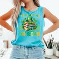 Goods Luck Read Librarian Book Patrick Days Shamrock Clover Comfort Colors Tank Top Light Green