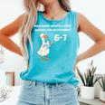 Goose Reading 67 Six Seven Meme Teacher Book Lover Comfort Colors Tank Top Light Green