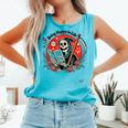 Grim Reaper Reads a Book Comfort Colors Tank Top Light Green Grim Reaper Reads a Book Comfort Colors Tank Top Light Green