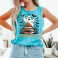 Haunted By My TBR Boo Halloween Book Lover Librarian Comfort Colors Tank Top Light Green Haunted By My TBR Boo Halloween Book Lover Librarian Comfort Colors Tank Top Light Green