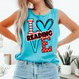 I Heart Books Love Reading Red And Stripe Animated Cat For Men Women Girls Kids Comfort Colors Tank Top Light Green I Heart Books Love Reading Red And Stripe Animated Cat For Men Women Girls Kids Comfort Colors Tank Top Light Green