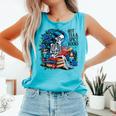 Hot Tea & Spicy Books Skeleton Reader Comfort Colors Tank Top Light Green Hot Tea & Spicy Books Skeleton Reader Comfort Colors Tank Top Light Green
