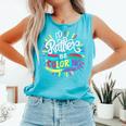 I'd Rather Be Coloring Books Color Drawing Book Comfort Colors Tank Top Light Green