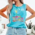 I'm Ok Books Boooks Lover Premium Tri-Blend Comfort Colors Tank Top Light Green