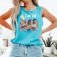 I'm OK Books Pile Books Stack Bibliophile Bookisk Comfort Colors Tank Top Light Green I'm OK Books Pile Books Stack Bibliophile Bookisk Comfort Colors Tank Top Light Green