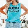 Introverted But Well-Read Book Lover Comfort Colors Tank Top Light Green Introverted But Well-Read Book Lover Comfort Colors Tank Top Light Green