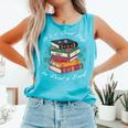 It's a Good Day To Read a Book Floral Stack Tee Comfort Colors Tank Top Light Green