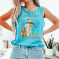 Just a Girl Who Loves Books And Birds Book Reading Bird Love Comfort Colors Tank Top Light Green