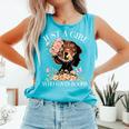 Just A Girl Who Loves Books Book Lover Reading For Women Comfort Colors Tank Top Light Green