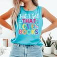 Just a Girl Who Loves Books Reader Girls Bookish Women Comfort Colors Tank Top Light Green Just a Girl Who Loves Books Reader Girls Bookish Women Comfort Colors Tank Top Light Green