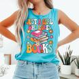 Just A Girl Who Loves Books Reading Cute Bookworm Girls Kids Comfort Colors Tank Top Light Green