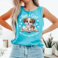 Just a Girl Who Loves Dogs And Books Cute Dog Comfort Colors Tank Top Light Green Just a Girl Who Loves Dogs And Books Cute Dog Comfort Colors Tank Top Light Green