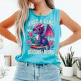 Just a Girl Who Loves Dragons And Books Dragon Comfort Colors Tank Top Light Green Just a Girl Who Loves Dragons And Books Dragon Comfort Colors Tank Top Light Green