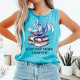 Just One More Chapter Book Dragon Reading Book Lover Bookish Comfort Colors Tank Top Light Green