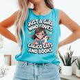 Kawaii Cat And Books Just A Girl Who Loves Both Comfort Colors Tank Top Light Green Kawaii Cat And Books Just A Girl Who Loves Both Comfort Colors Tank Top Light Green