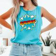 Kids Boys Benjamin Name Personalized Superhero Comic Book Comfort Colors Tank Top Light Green