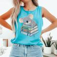 Koala Reading Book Pajama Sleep Comfort Colors Tank Top Light Green