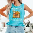 Librarian Of a Free Library Floral Book Lover Comfort Colors Tank Top Light Green Librarian Of a Free Library Floral Book Lover Comfort Colors Tank Top Light Green