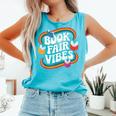 Library Book Fair Vibe Groovy Retro School Reading Nostalgic Comfort Colors Tank Top Light Green