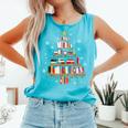 Library Books Christmas Tree Teacher Xmas Snowflake Comfort Colors Tank Top Light Green Library Books Christmas Tree Teacher Xmas Snowflake Comfort Colors Tank Top Light Green