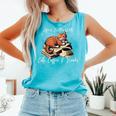 Life Is Better With Cats Coffee And Books Comfort Colors Tank Top Light Green