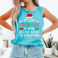 Most Likely To Read A Book On Christmas Family Matching Xmas Comfort Colors Tank Top Light Green