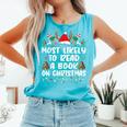 Most Likely To Read A Book On Christmas Matching Family Comfort Colors Tank Top Light Green Most Likely To Read A Book On Christmas Matching Family Comfort Colors Tank Top Light Green