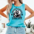 Literary Lover Reading Raccoon Books Premium Comfort Colors Tank Top Light Green