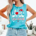 I Love Being A Librarian Library Book Valentine's Day Comfort Colors Tank Top Light Green I Love Being A Librarian Library Book Valentine's Day Comfort Colors Tank Top Light Green
