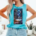 Magic Books Butterflies Fantasy Nature Tea Enchanting Comfort Colors Tank Top Light Green