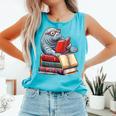 Manatee Reading Books Matching Bookworm Readers Librarian Comfort Colors Tank Top Light Green