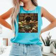 Melanin Afro Women Educated Reading Book History Girls Comfort Colors Tank Top Light Green