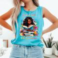 Melanin Book Month Honoring Past Inspiring Pride Comfort Colors Tank Top Light Green