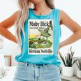 Moby Dick Book Cover Illustration Comfort Colors Tank Top Light Green
